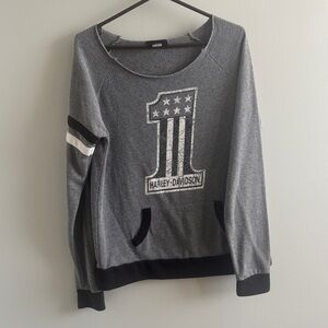 Harley-Davidson Charcoal Pullover with Number One Design